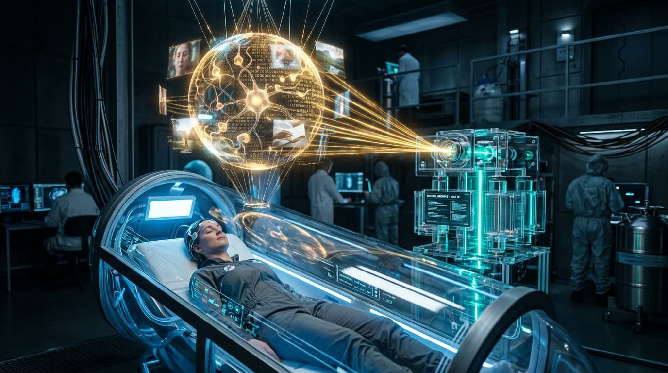 Digital Immortality: Neural Synapse Hologram Upload Capsule