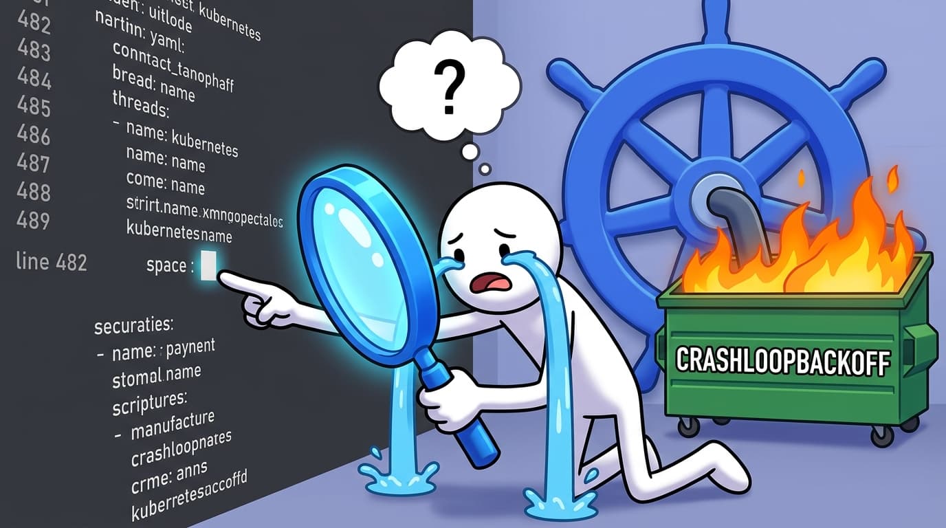 One Missing Space: 14 Hours Debugging a Kubernetes CrashLoop