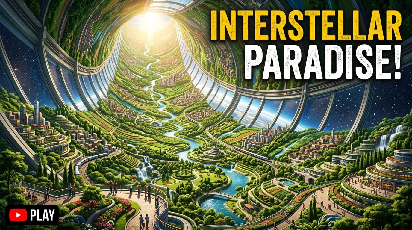 Interstellar Paradise: Inside an O’Neill Cylinder Rotating Space Colony